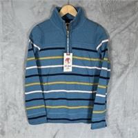 Fat Face The Airlie 1/4 Zip Sweatshirt Womens UK8 Breton Multi Stripe NWT