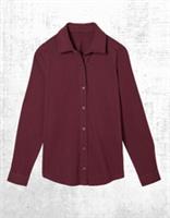 Womens Fat Face Jersaey Shirt Collared Long Sleeve Cotton Soft Plum - 12 Regular