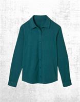Womens Fat Face Jersaey Shirt Collared Long Sleeve Cotton Soft Teal - 22 Regular