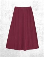 Womens Fat Face Jersey Skirt Midi Kitty Burgundy Red Elastic Waist Soft Cotto - 8 Regular