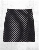 Womens Fat Face Mini Skirt Black Metalic Jersey Jackie Soft Cotton - 6 Regular