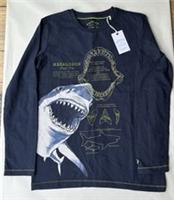 Fatface Boys Navy Shark Jersey Graphic T-shirt Age 9-10 Years *BNWT*