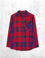 Womens Fat Face Long Sleeve Bessie Check 100% Cotton Shirt Red - 18 Regular