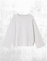 Womens Fat Face Long Sleeve Graphic Round Neck T Shirt Grey (A Bit Defect) - M Regular