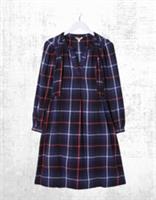 Womens Fat Face Jersey Anona Long Sleeve Swing Dress in Multi Check - 24 Regular