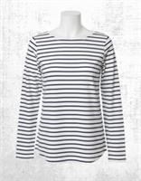 Womens Fat Face Breton Top Cotton Jersey Long Sleeve White Stripe (Defect) - 12 Regular