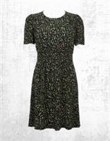 Womens Fat Face Short Sleeve Dress Jersey Ditsy Mark Cotton Crew Neck - 12 Regular