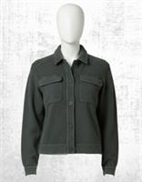 Womens Fat Face Jersey Shirt Jacket Long Sleeve 100% Cotton Charcoal Grey - 16 Regular