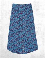 Womens Fat Face Purple Floral Midi Jersey Skirt in Ink Purple - 8 Short