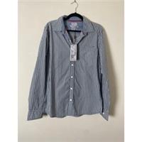 Fatface Stripe Shirt Mens Size M Blue Navy Glowing Stripe New with Tags