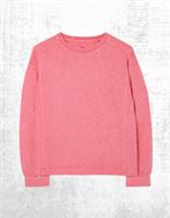 Womens Fat Face Crew Neck Jersey Cotton Sweat Top in Blush Pink Gia (Defect) - 8 Regular