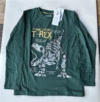 Fatface Boys Green Glow In The Dark Reverse Sequin T-Rex Top Age 9-10 Yrs *BNWT