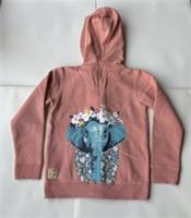 FatFace Girls Pink Elephant Graphic Zip Through Hoodie Age 7-8 Years *BNWT*
