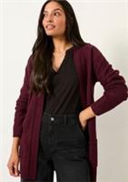 FatFace Harriet Burgundy Longline Knitted Cardigan - Size UK 18 - New With Tags - 18 Regular