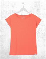 Womens Fat Face Short Sleeve Cotton Ivy T-Shirt in Peach Pink - 8 Regular