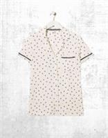 Womens Fat Face Short Sleeve Bee Print Pyjama Top in Ivory (A Bit Defect) - 14 Regular