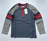 Fatface Boys Textured Stripe Sleeve Henley Top Age 8-9 Years *BNWT*