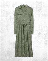 Womens Fat Face Sarah Ditsy Jersey Shirt Dress in Olive Green (A Bit Defect) - 8 Regular