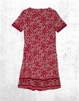Womens Fat Face Short Sleeve Simone Geo Jersey Dress Red (A Bit Defect) - 14 Long