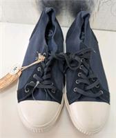 FATFACE Mens Canvas Trainers Size UK 10 EU 44 Navy Blue Low Top Shoes