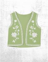 Womens Fat Face Jersey Sleeveless Waistcoat Topp Cotton Embroidered Olive Green - L Regular