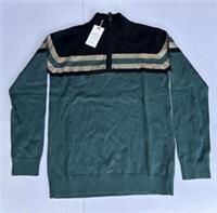 Fatface Boys Green Stripe Knitted Half Neck Jumper Age 7-8 Years *BNWT*