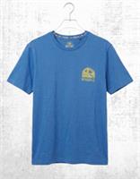 Mens Fat Face Short Sleeve Jersey Printed T-shirt Kinsale Blue (A Bit Defect) - S Regular
