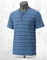 Mens Fat Face Organic Cotton Henley Button-up Texture T-shirt Blue(A Bit Defect) - XS Regular
