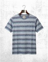 Mens Fat Face Cotton Chest Pocket Stripe T-shirt in Blue (A Bit Defect) - 3XL Regular