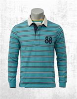 Mens Fat Face 88 Cotton Long Sleeve Rugby Top in Blue (A Bit Defect) - XL Regular
