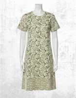 Womens Fat Face Jersey Dress Pockets Short Sleeve Simone Damask Floral Green - 12 Regular