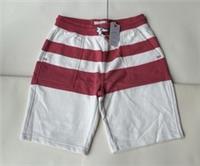 Fatface Boys Eddie Cream/Red Berry Stripe Sweat Shorts Age 10-11 Years *BNWT*