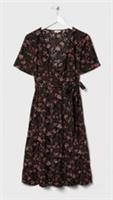 New Fat Face Willa Monkey Wrap Dress Black UK 8 Midi Party Wedding Garden - 8 Regular