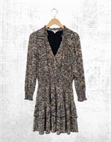Womens Fat Face Long Sleeve Amba Paisley Jersey Dress Black Multi (Defect) - 12 Long