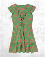 Womens Fat Face Riley Bali Short Sleeve Jersey Dress Bright Green (A Bit Defect) - 20 Regular