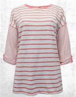 Womens Fat Face Sleeve Cotton Rosewood Orla Button Back Top Pink (Defect) - 12 Regular