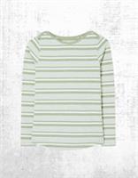 Womens Fat Face Breton Top Cotton Long Sleeve Green Multi Stripe Crew Neck - 8 Regular