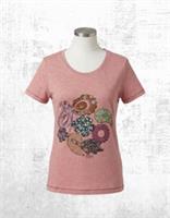Womens Fat Face Patchwork Paisley Graphic Tee Short Sleeve Red (A Bit Defect) - 8 Regular