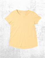 Womens Fat Face Cotton Short Sleeve Printed T-Shirt Yellow Crew Neck (Defect) - 14 Regular