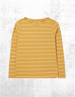 Womens Fat Face Long Sleeve Breton Top Yellow White Stripe (A Bit Defect) - 12 Regular