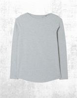 Womens Fat Face Organic Bree Long Sleeve Casual Cotton T-shirt Grey (Defect) - 14 Regular