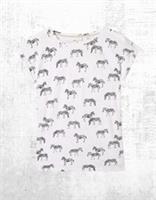 Womens Fat Face Short Sleeve Ivy Zebra T-Shirt White (A Bit Defect) (Defect) - 12 Regular