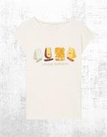Womens Fat Face Short Sleeve Cheese Boarders Graphic Pyjama Top Ivory (Defect) - 12 Regular