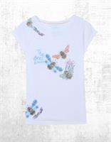 Womens Fat Face Short Sleeve Betty Bee Graphic Pyjama Top Ivory (Defect) - 12 Regular