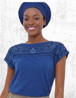 Womens Fat Face Short Sleeve Ivy Embroidered Soft Cotton T-shirt Blue (Defect) - 12 Regular