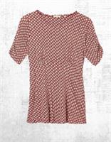 Womens Fat Face Short Sleeve Delilah Artisan Woodblock Blouse Top Red (Defect) - 8 Regular