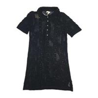 Fat Face Crochet Open Knit Dress Womens Size UK 10 Black Short Sleeve Dress - 10 Regular