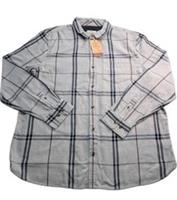 FatFace Mens Shirt 2XL Regular LS Windowpane Check Grey Cotton Brand New Tag - 2XL Regular
