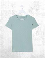 Womens Fat Face Short Sleeve Felicity Felicity Pyjama Top in Green Haze (Defect) - 10 Regular