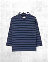 Womens Fat Face Long Sleeve Thayer Funnel Stripe Sweatshirt Navy (Defect) - 12 Regular